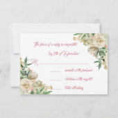 RSVP ミント ティール ホワイト ローズ ブランチ (裏面)
