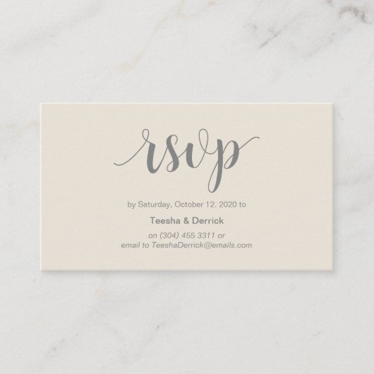 RSVP(モダンオンライン) エンクロージャーカード (正面)