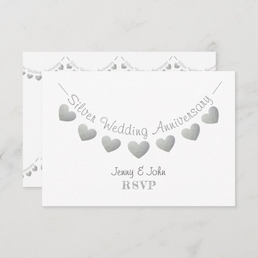 RSVP モダン25th silver結婚周年 (正面/裏面)