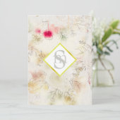 *〜 RSVP ロマンティック ヴィンテージ AR26 QR フラワー ウェディング 招待状 (スタンド正面)