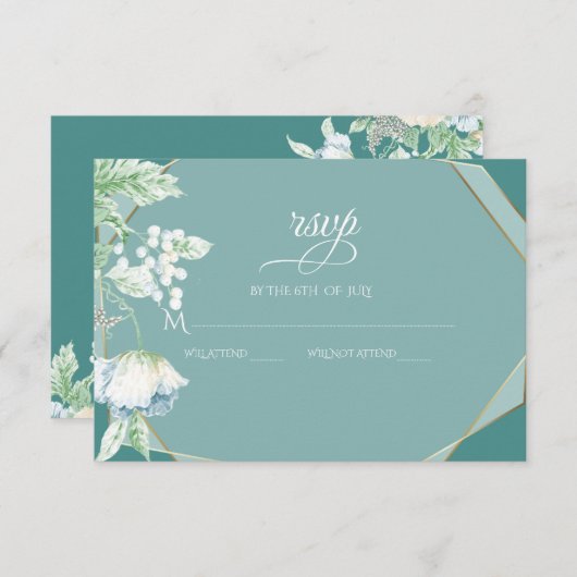 RSVP |ワイルドフラワーとベリー幾何学模様 (正面/裏面)