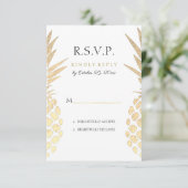 RSVP 偽物の金箔のイラストのパイナップルトロピカルウェディング (スタンド正面)