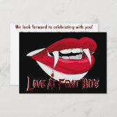 RSVP -初口の恋-黒い背景 招待状 (正面/裏面)