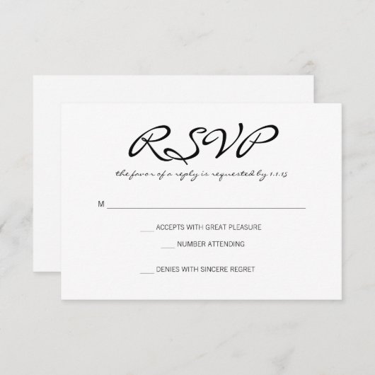 RSVP |基本的なII |のwhitebl (正面/裏面)