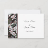 RSVP、応答カード、梅の花 出欠カード (裏面)