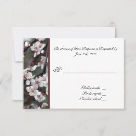 RSVP、応答カード、梅の花 出欠カード