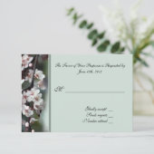 RSVP、応答カード、梅の花 出欠カード (スタンド正面)