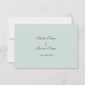 RSVP、応答カード、梅の花 出欠カード (裏面)