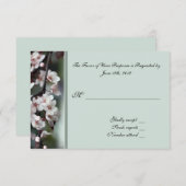 RSVP、応答カード、梅の花 出欠カード (正面/裏面)