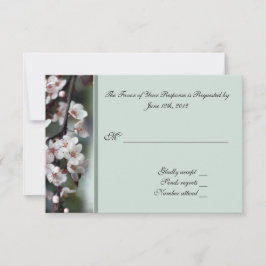 RSVP、応答カード、梅の花 出欠カード