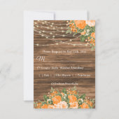 RSVP – 木、提灯、オレンジ色の花 (裏面)