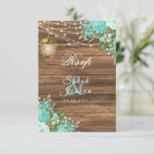 RSVP – 木、提灯、ティール(緑がかった色)花 (スタンド正面)