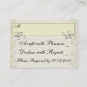 RSVP 王室の - SRF エンクロージャーカード (裏面)