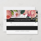 RSVP 現代的时尚宽条纹复古玫瑰 (正面)