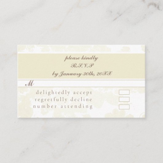 RSVP(白招待状付き) エンクロージャーカード (正面)