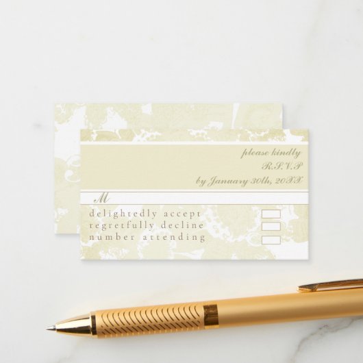 RSVP(白色招待状付き/白色)エンクロージャカード エンクロージャーカード (正面/裏面インサイチュ)