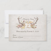 RSVP – 秋の花束と鹿の〔雄ジカの〕枝角 (正面)