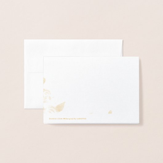 rsvp 箔カード (裏面封筒付き)