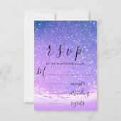 RSVP 紫色海洋 青い波 ビーチ ウェディング (正面)