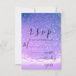 RSVP 紫色海洋 青い波 ビーチ ウェディング