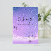 RSVP 紫色海洋 青い波 ビーチ ウェディング (スタンド正面)