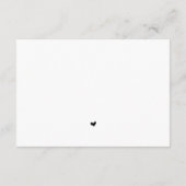 RSVP,結婚書道,シンプルブラックスクリプト エンクロージャーカード (裏面)