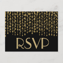 RSVP | 金ゴールド星 インビテーションポストカード
