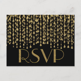 RSVP | 金フェイク箔ルック インビテーションポストカード