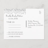 RSVP | 銀色の星々 インビテーションポストカード (裏面)