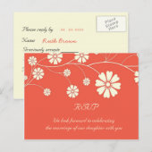 RSVP -開花 インビテーションポストカード (正面/裏面)