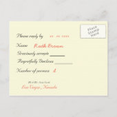 RSVP -開花 インビテーションポストカード (裏面)