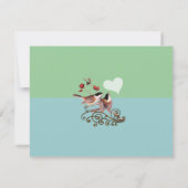 RSVP《鳥》アメリカゴガララブバード結婚ズ座席表 出欠カード (裏面)