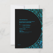 RSVP 15thキンセアニェラアクアブルーティール（緑がかった色）ブラックダイヤモンド (裏面)