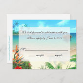 RSVP-2エキゾチックなビーチ 出欠カード (正面/裏面)