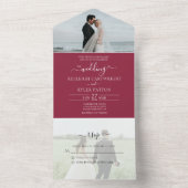 RSVP 2シンプル写真オールインワン結婚式招待状 オールインワン招待状 (内側)