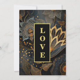 *~ RSVP 20 AR26 QR金ゴールドレースLOVEヴィンテージウェディング 招待状