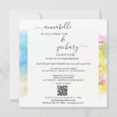 *~* RSVP AR15 QR水彩鳥フローラ結婚ズ 招待状 (裏面)