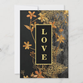 *~ RSVP AR26 QR 45 Gold Lace LOVE Vintage Wedding 招待状