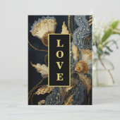 *~ RSVP AR26 QR 4 ゴールドレース LOVE ヴィンテージウェディング 招待状 (スタンド正面)