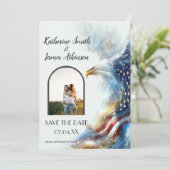 RSVP Bald Eagle Patriotic USA Semiquincentennial セーブザデート (スタンド正面)