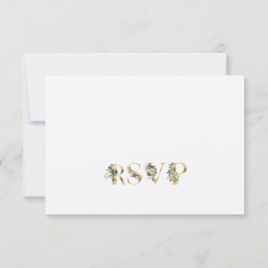 RSVP Blue & Greenにモダン返信 (裏面)