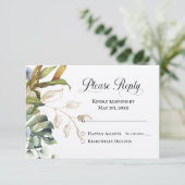 RSVP Blue & Greenにモダン返信 (スタンド正面)