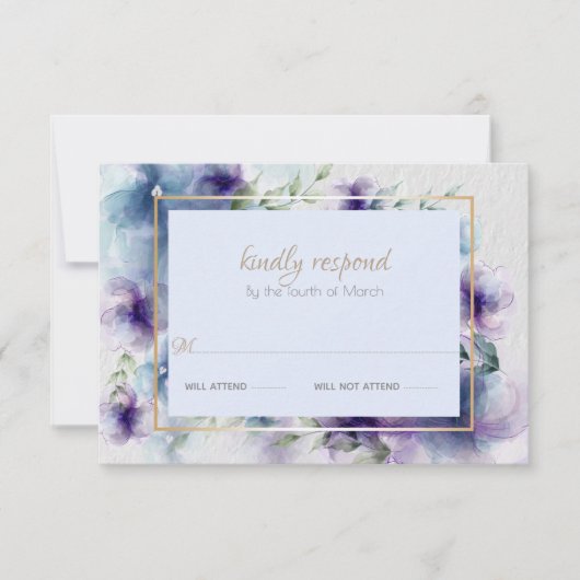 RSVP | Blue-Violet半透明の水色の花 (正面)