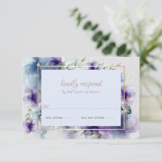 RSVP | Blue-Violet半透明の水色の花 (スタンド正面)