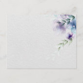 RSVP | Blue-Violet半透明の水色の花 エンクロージャーカード (裏面)