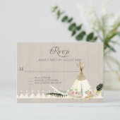 RSVP BOHOの素朴な種族の羽のティーの小便の花柄 (スタンド正面)