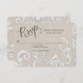 RSVP BOHOファームバーンレースボヘミアンウッド結婚ズ (正面/裏面)