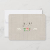 RSVP BOHOフラワーピーニーバビーズブレスウッド結婚ズ (裏面)