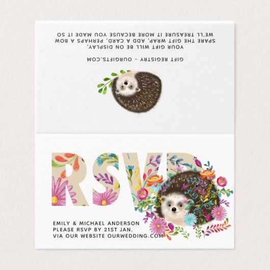 RSVP/Book Request/Display -HEDGEHOG 名刺 (外部フラット)