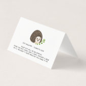 RSVP/Book Request/Display HEDGEHOG(25 x（3インチ1）) 名刺 (裏面)